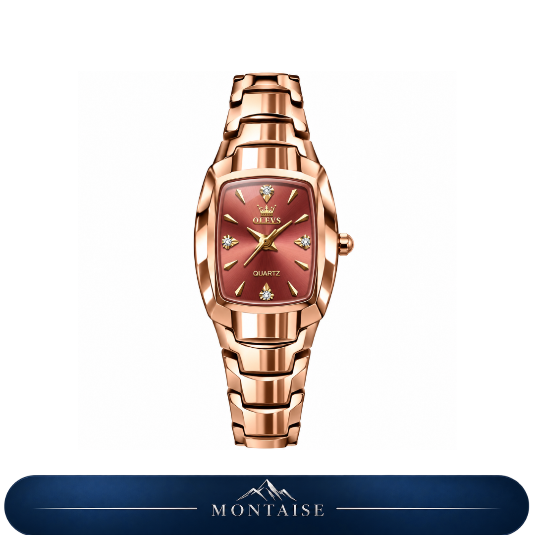 Relógio feminino rosé em aço Montaise