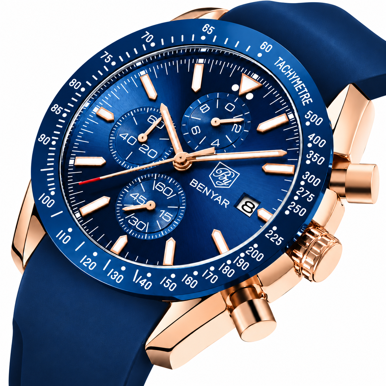 Relógio Masculino Aletsch Azul Rosé Pulseira Azul Davos Montaise