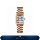 Relógio feminino La Chaux rosé pulseira metálica Montaise