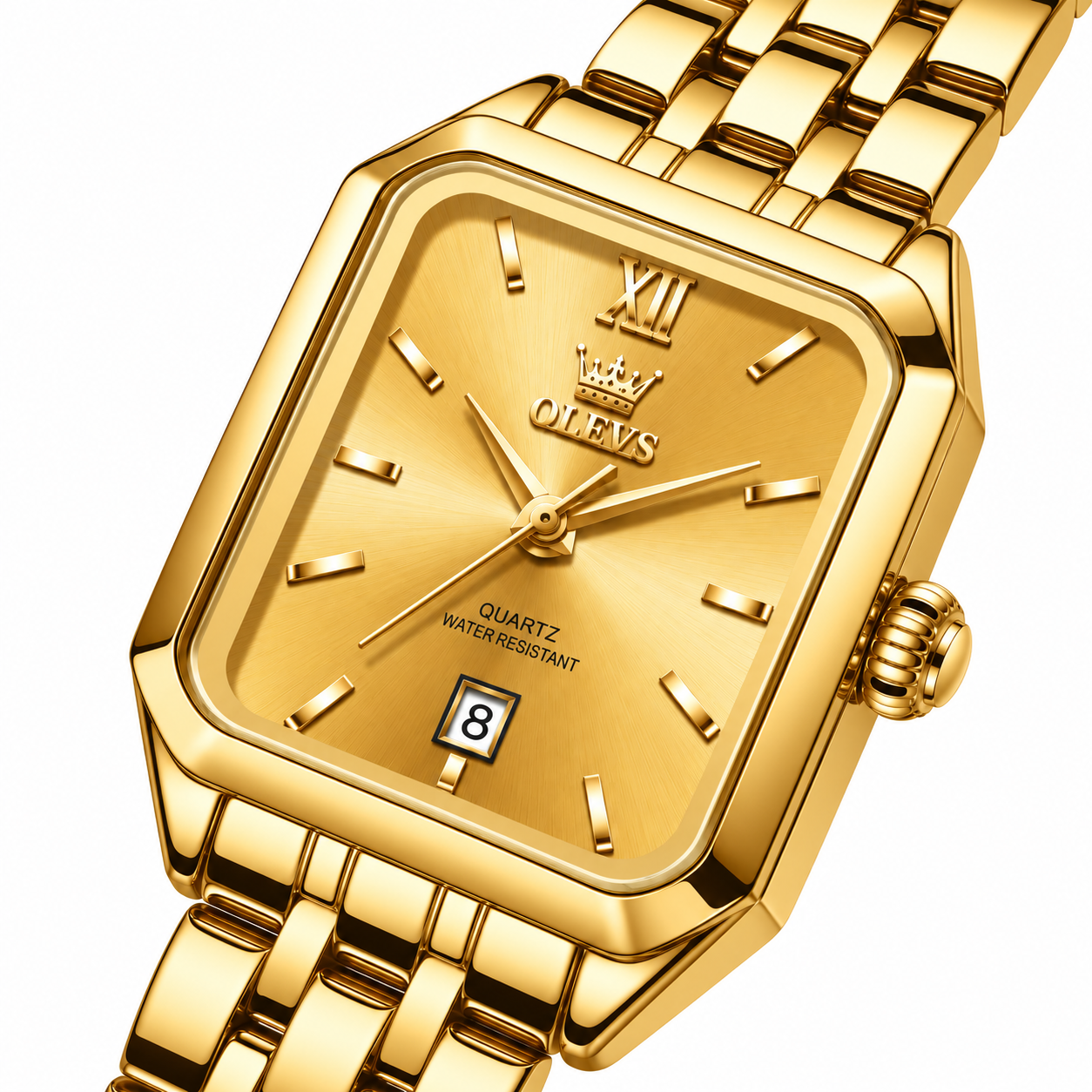 Relógio Feminino Lugano Dourado Mostrador Dourado Femme Montaise