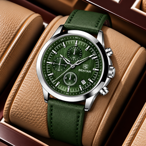 Relógio Masculino Lauter Verde em Couro Verde Grindelwald Montaise