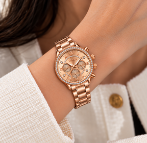 Relógio Feminino Sierre Rosé Mostrador Rosé Femme Montaise