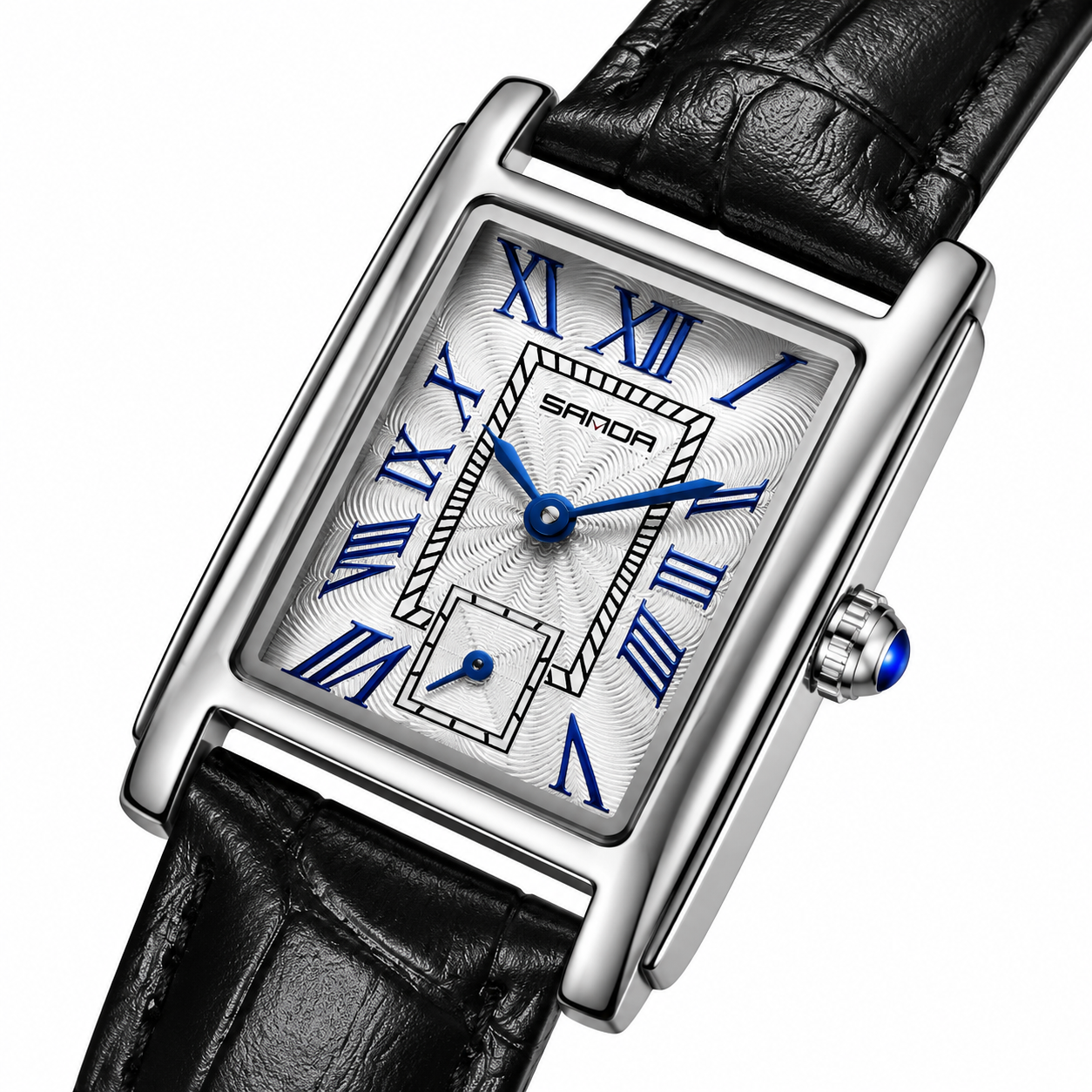 Relógio Feminino La Chaux Prateado Pulseira Preta Femme Montaise